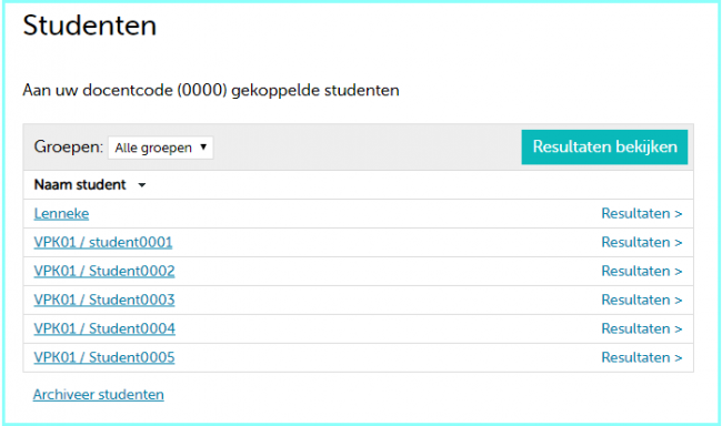 studentenoverzicht